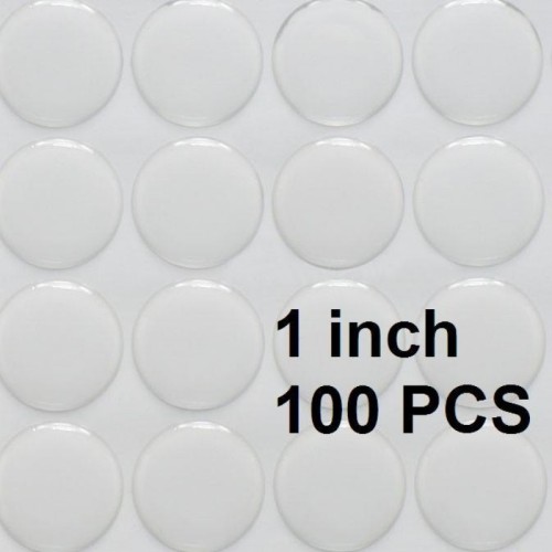 100pcs 1 inch (2.54cm) High Quality Clear Round Epoxy Stickers for Bottle Caps and Pendants, Wholesale Bottle Cap stickers E001