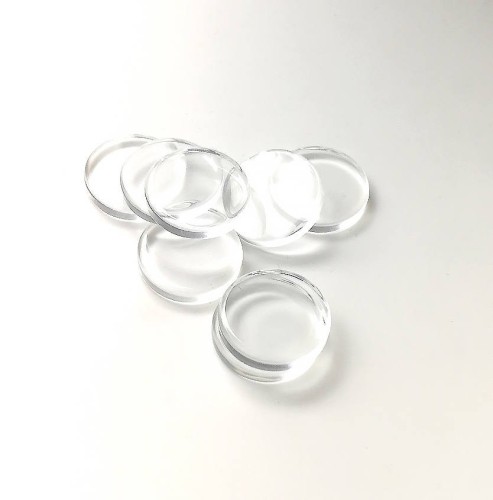 15mm 16mm 18mm 20mm Flat Clear Glass Tile -Bottle Caps - Clear Glass-Round Transparent Glass Cabochons