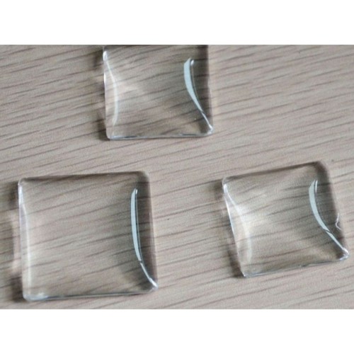50pcs 10-16mm 20mm 25mm 30mm 35mm Square Crystal Clear Glass Cabochon clear glass tiles (3010376)