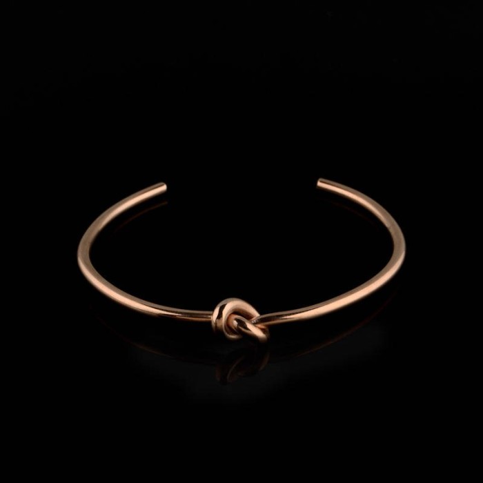 Titanium Steel Bracelet, Love knot bracelet, open bracelet, knot bracelet for women, open bangle, adjustable bracelet
