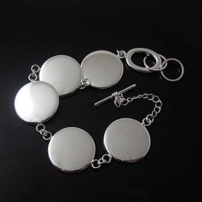 5pcs Bracelet Blanks, 16mm 18mm 20mm bezel Silver or Bronze bracelet blanks (3010403)