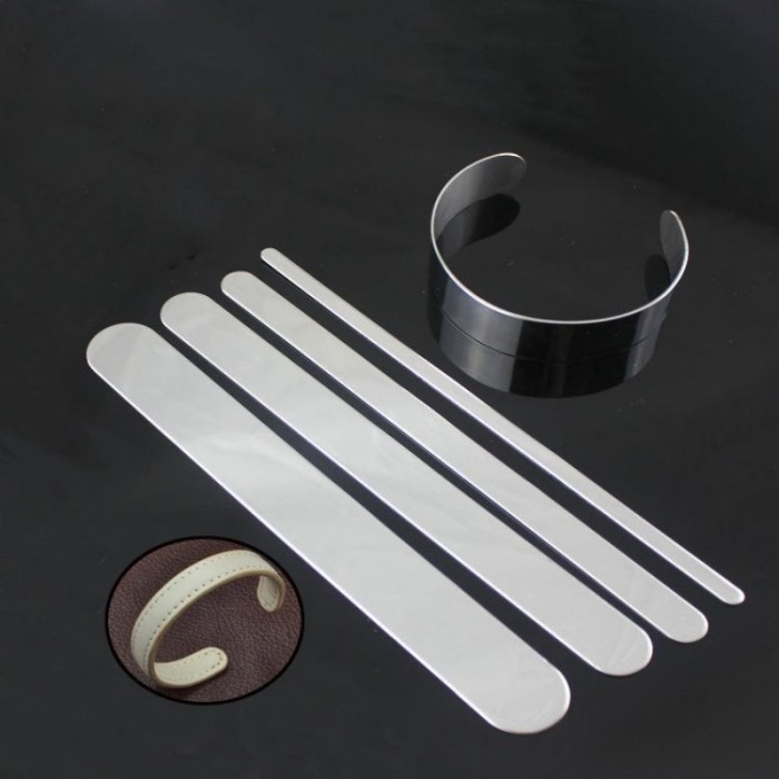50 304 Stainless Steel Open Cuff Bangle, C Shape Cuff Silver Color Open Bracelet , Adjustable Cuff Bracelet,Leather bracelet accessories