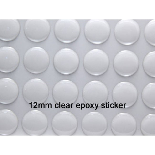 12mm High Quality 3D Clear Round Epoxy Stickers for Bottle Caps and Pendants, Wholesale Bottle Cap stickers