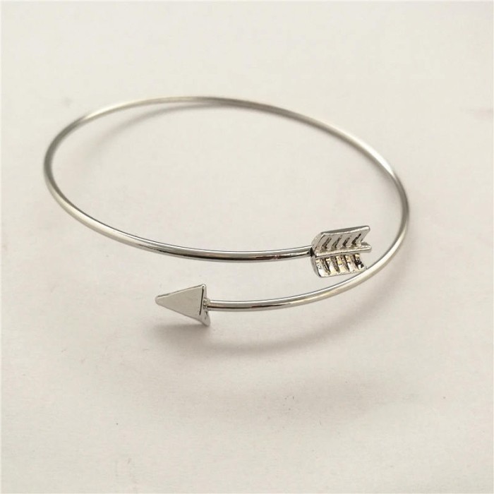 Cupid bracelet,Feather bangle, silver bangle, boho bracelet, delicate open bangle