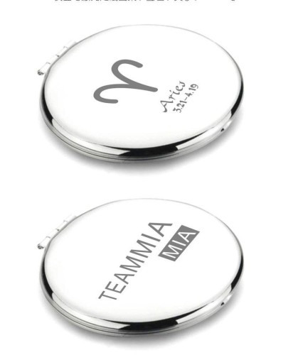 Personalized compact mirrors,engraving pocket mirror,304 Stainless Steel Hand Pocket Folded-Side Cosmetic Make Up Mirror,Wedding supplies