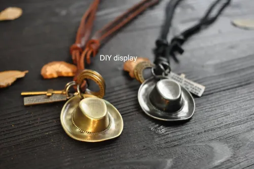 Large Cowboy Hat Charm - Country Western Charm - Jazz hat Charm-Punk style