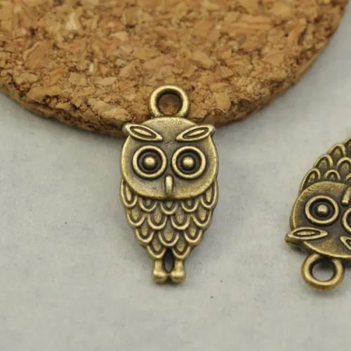 10pcs Antique Bronze Antique silver Owl Charms Pendants Findings (#3010072)