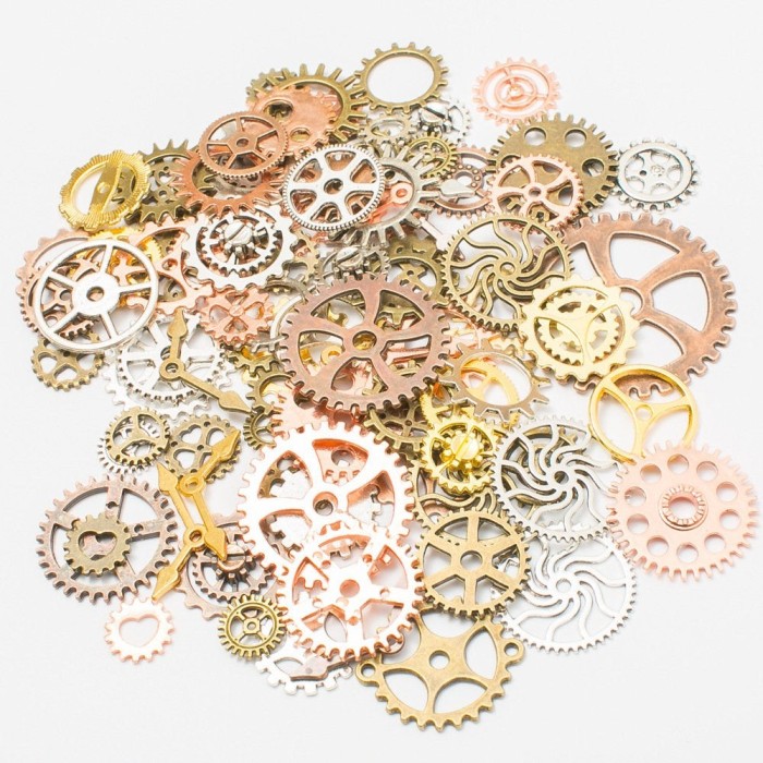 Vintage Mixed 100g Alloy Metal Steampunk Gear Charms Jewelry Findings For DIY Bracelets Necklace Jewelry Making Crafts