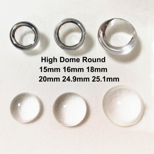 50pcs Thick Round Clear Glass Cabochons Wholesale, Thicker Hand Crystal Clear Colorless Glass Thick transparent glass covers Multiple sizes