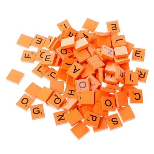 On Sales-500 Scrabble Tiles Wooden Complete Set Scrapbooking, Crafting Jewelry Wedding Favors Alphabet Pendants, Earrings, Magnets, Charms