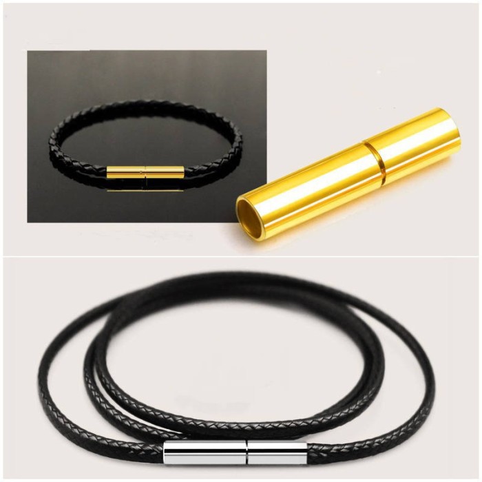 5 PCS Ttanium steel Clasp Leather Cord End Cap, Leather cord Connector Links