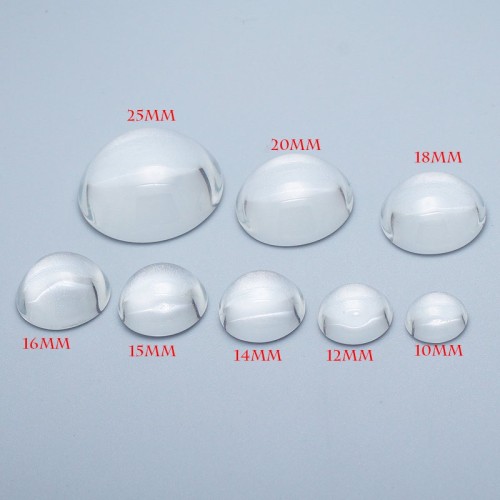 10pcs 30mm 40mm 50mm Thick Round Clear Glass Cabochons Thicker Hand Crystal Clear Colorless Glass Thick transparent glass covers