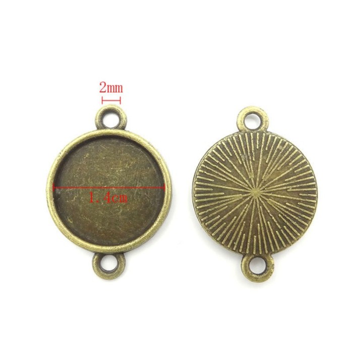 ON SALE-DIY Antiqued Bronze or Antiqued Silver Round Cameo Cabochon Base Setting Necklace Pendant Tray Jewelry Blanks 100PCS