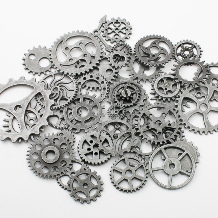 Fashion Mixed 100g Alloy Metal Vintage Steampunk Gear Charms Jewelry Findings For DIY Bracelets Necklace Jewelry Making