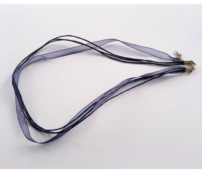 20 Organza Ribbon Necklace for Bottle Cap pendant, Ribbon Cords with Extension Chains