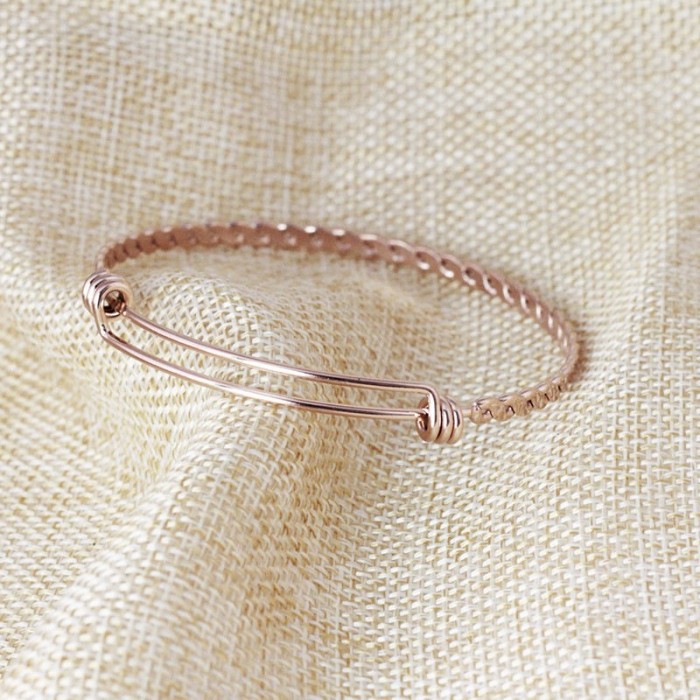 Titanium steel Adjustable Bangle Bracelet - Braided Bangle Bracelet, Expandable Titanium Steel Wire Bracelet