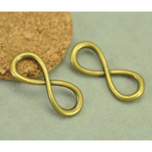 20pcs Antique Gold Infinity Charms Connector - infinity symbol Charms Pendants Findings (#3010035)