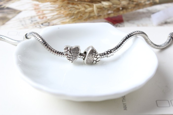 20pcs Heart European beads, Bead Charms, fits most European charm bracelets bead charm bracelet