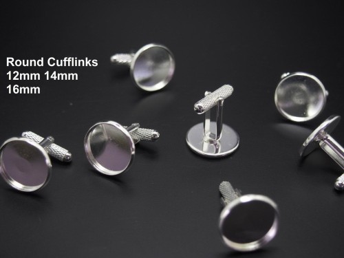 50pcs Silver French cufflinks blank, cufflink base, Brass Cufflinks Bezel Setting with Texture (3010360)