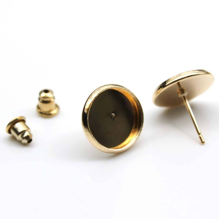 50pcs 8mm 10mm 12mm 14mm 16mm Teardrop surgical steel bezel Earring Blanks /earring base, earring base settings with backs