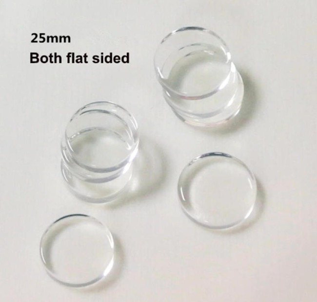 15% OFF 25mm Flat Clear Glass Tile -Bottle Caps - Clear Glass-Round Transparent Glass Cabochons, Blank Pendant Trays