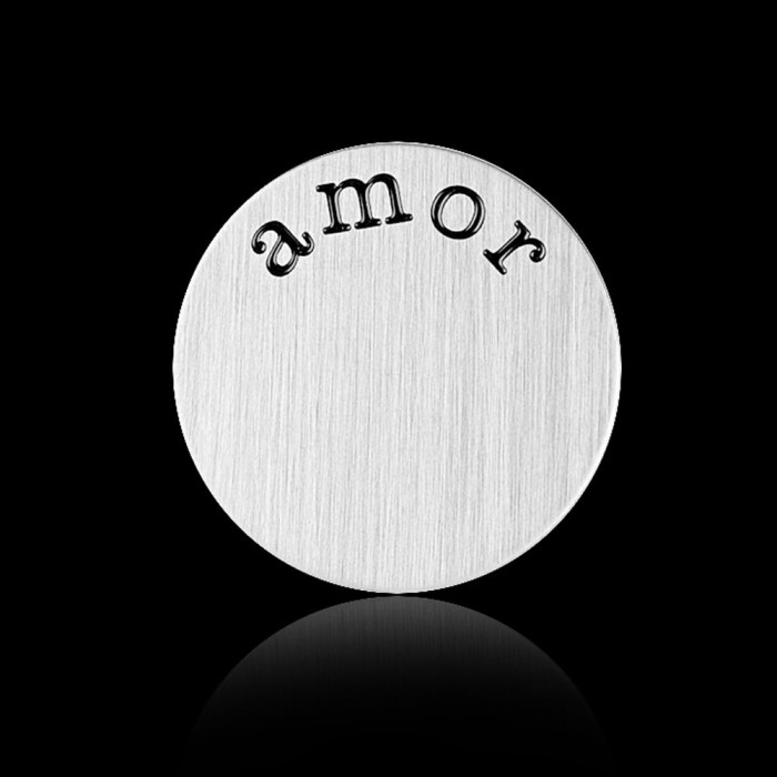 Stainless steel Floating Locket Plate, memory plate plate,4 designs, Floating charms, Dia 22mm Fit for 30mm floating locket