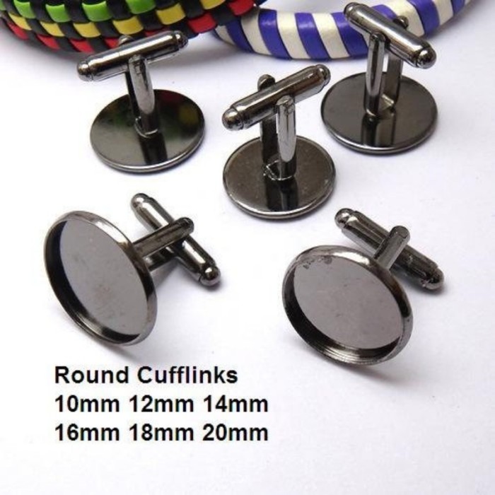 20pcs French cufflinks blank, cufflink base, Brass Gun Black Cufflinks Bezel Setting (3010366)