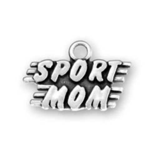 20pcs Antique Tibetan Silver Tone, SPORT MOM Mother's day Charms Pendants Findings