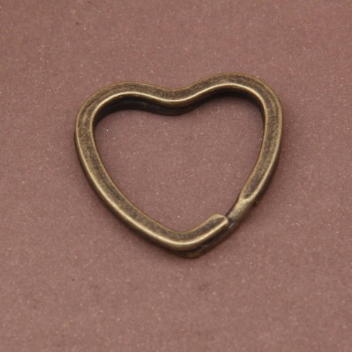 Vintage Bronze Heart Keyrings . aged bronze finish heart shaped key ring keychain heart key chain