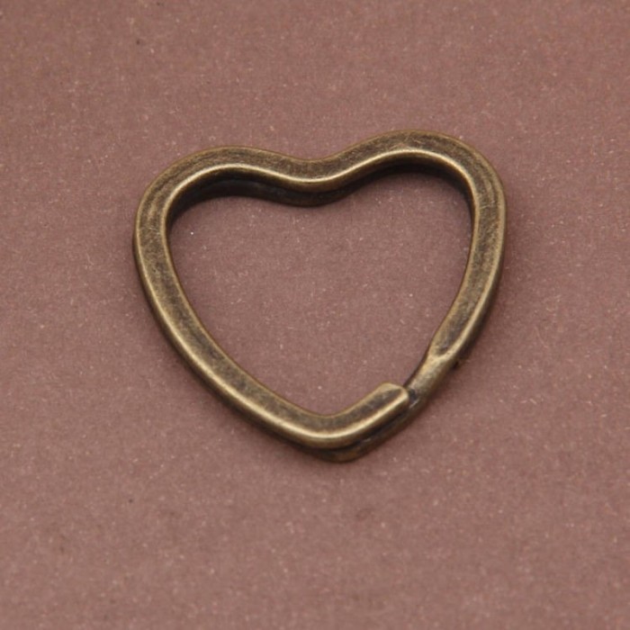 Vintage Bronze Heart Keyrings . aged bronze finish heart shaped key ring keychain heart key chain