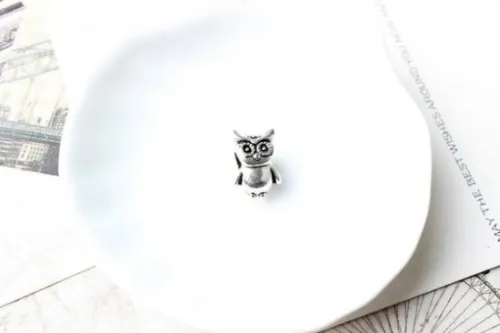 20pcs Owl European beads, Bead Charms, fits most European charm bracelets bead charm bracelet