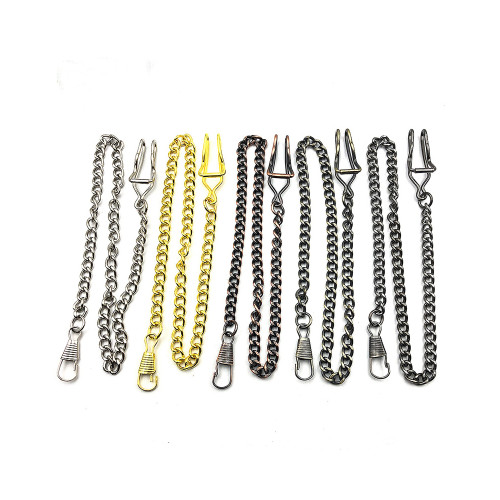 Denim chain，Unisex Retro Antique Gift Pocket Chain Watch Holder Necklace Jean Belt Decor Black