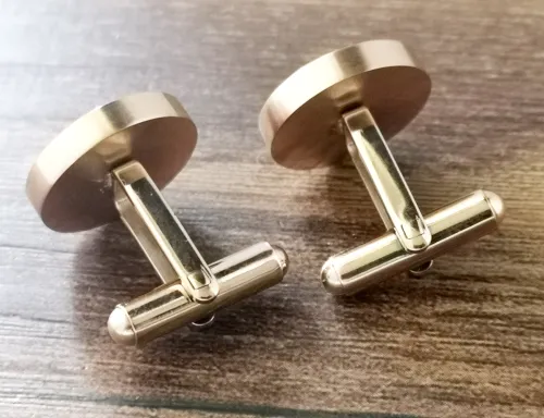 Titanium steel Thicken Vacuum plating cufflinks blank- High Quality cufflink base,DIY Jewelry,custom cufflinks