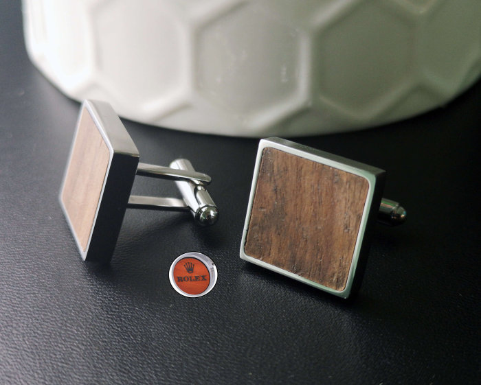 20mm Square cufflinks blank- Titanium steel Wooden Retro Style Cufflinks Mirror polishing,Agate cufflinks,DIY Jewelry,custom cufflinks