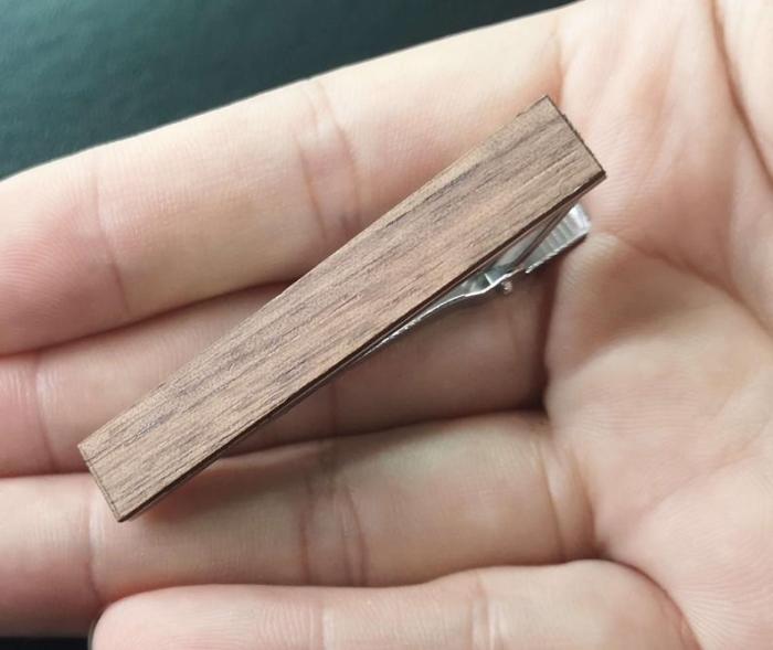 Tie clips blank-High quality Titanium steel /Wooden Retro Style Tie Bar For Mens Tie clips High-grade Clamp Business Wedding Tie Clip