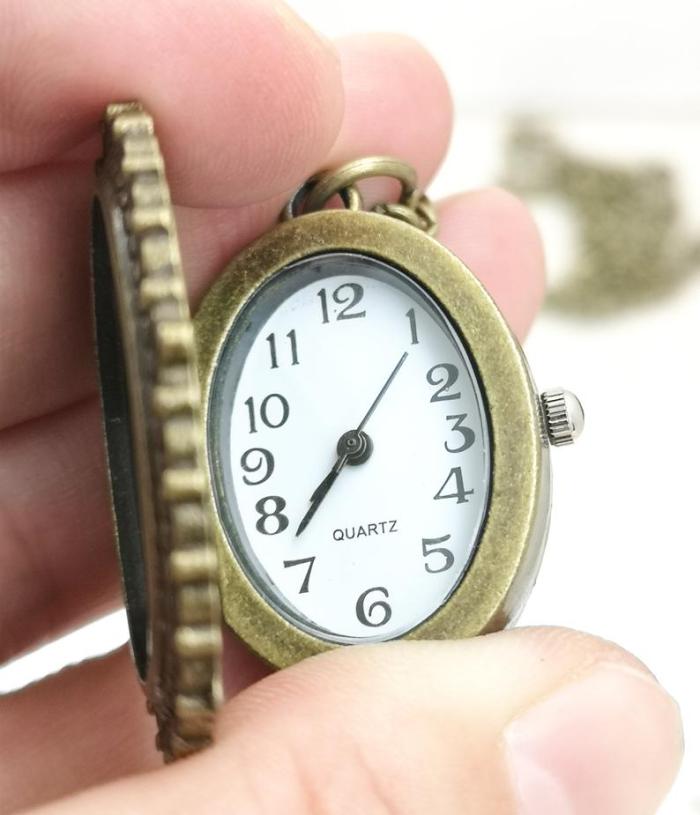 Pocket watch DIY kit, pocket watch necklace pendant DIY kit, 1 inch