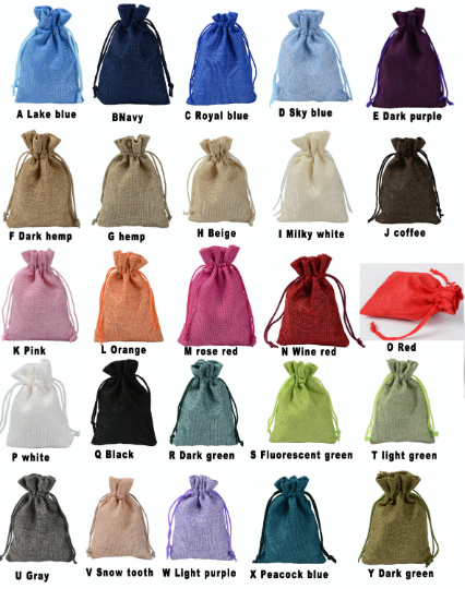 10 Burlap Bags with Drawstring Gift Bags Jewelry Pouches Sacks for Wedding Party and DIY Craft