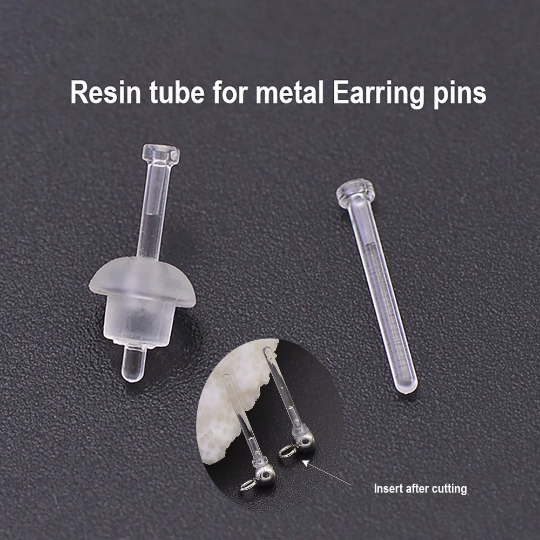 Earring pins and backs set|Plastic Earring Posts and Backs Clear Earring Pins Ear Safety Backs Earnuts Earring Findings