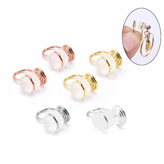 20Pcs Invisible Clip-on Earring Converters for Non Pierced Ears