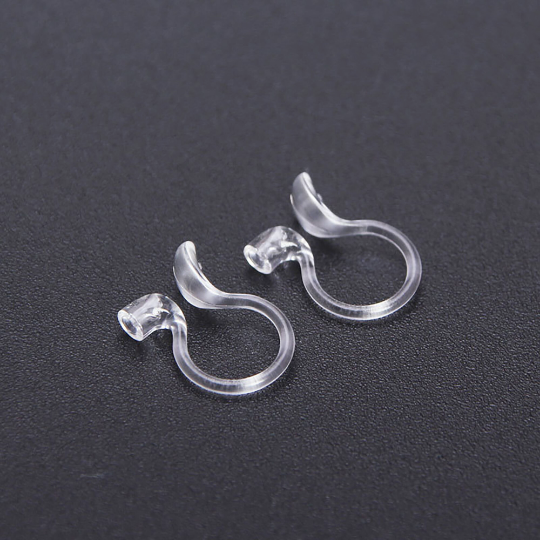Wholesale Resin Clip-on Earring Converter,Hypoallergenic,Non-Pierced Earring Studs Findings Replacement for DIY Jewelry Making