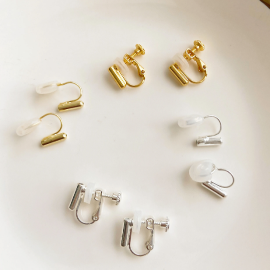 Invisible and painless Earring Converters, Hypoallergenic, Pierced to Not Pierced，Change Earring Post to Non-Pierced Clip-Ons