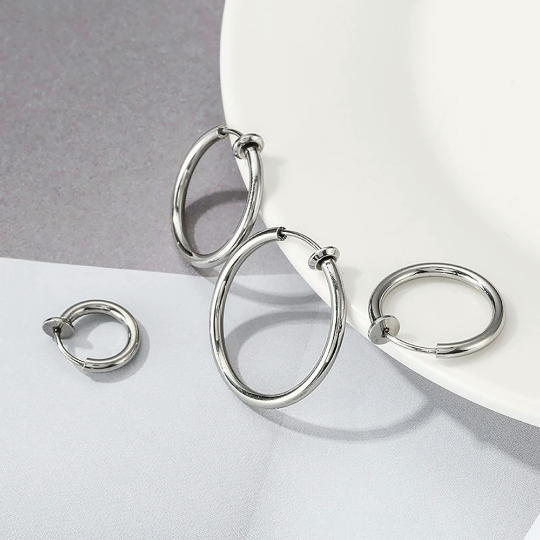 stainless steel Earring Converters|non pierced ears hypoallergenic|Hypoallergenic|clip on earring hoops