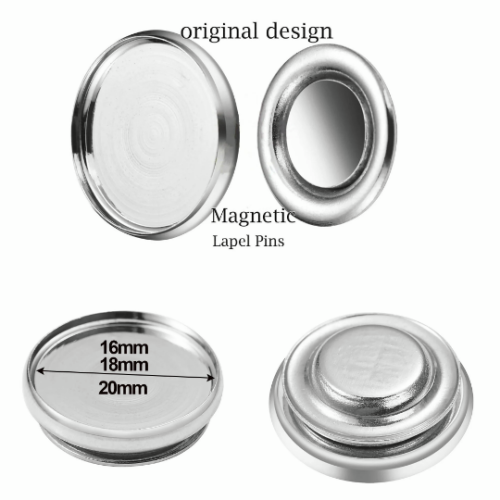 16mm 18mm Magnetic Brooch|Round Lapel Pin|Tie Tack| cufflinks beze|Cabochon Setting|Tray Lapel Pin|badge holder|Jewelry Making Design