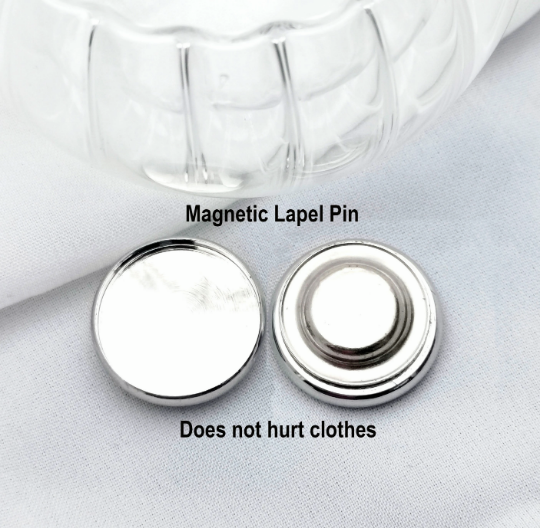 16mm 18mm Magnetic Brooch, Round Lapel Pin, Tie Tack, cufflinks beze