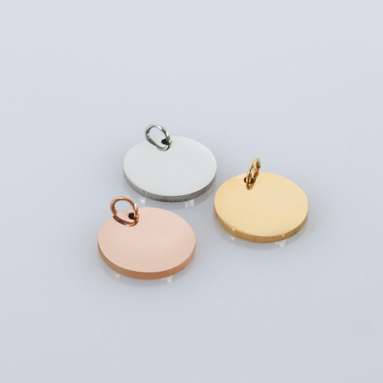 1.5mm Thick Stamping Blank Charms|18mm 25mm 30mm Flat Round 304 Stainless Steel Blank Stamping Tag Pendants for  Jewelry Making