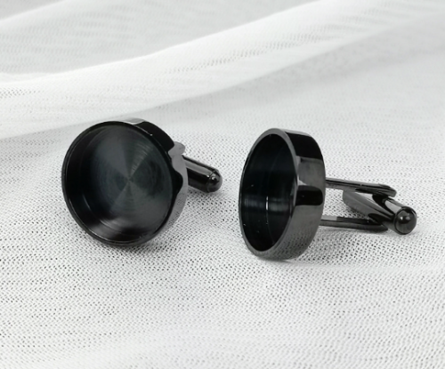 cufflinks bezel,Thicken Titanium steel,Mirror polishing,Resin DIY,Wedding cufflinks  cufflink base,DIY Jewelry,Resin Crafts making