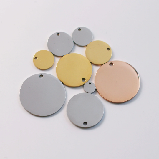 Copy 1.5mm Thick Stamping Blank Charms|18mm 25mm 30mm Flat Round 304 Stainless Steel Blank Stamping Tag Pendants for  Jewelry Making