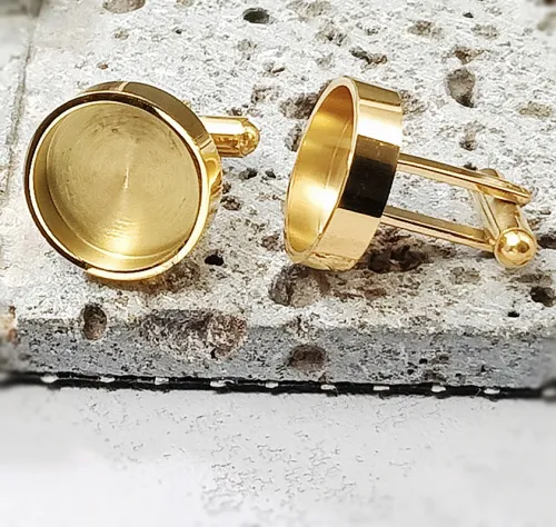 cufflinks bezel,Thicken Titanium steel,Mirror polishing,Resin DIY,Wedding cufflinks  cufflink base,DIY Jewelry,Resin Crafts making