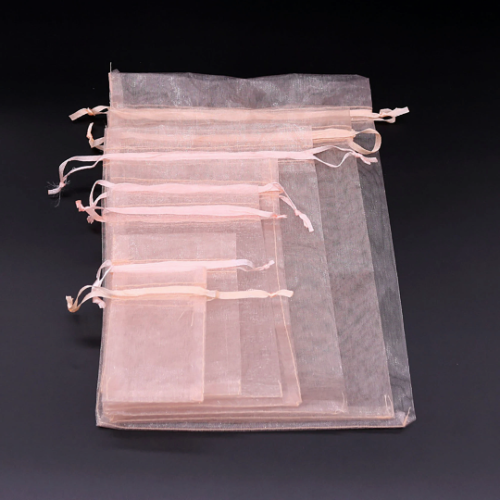 20/50/100Pcs Organza Bags champagne Organza Gift Bags Small Mesh Bags Drawstring Gift Bags Christmas Drawstring Organza Gift Bags