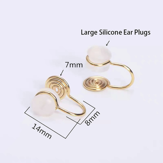 Wholesale Invisible and painless Earring Converters,18K Plating,Pierced to Not Pierced,Change Earring Post to Non-Pierced Clip-Ons